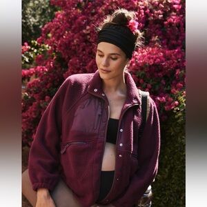 Free People x hatch hit the slopes fleece jacket